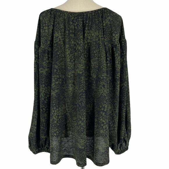 Ava & Viv Green Abstract Blouse Size 14W NWT - Picture 6 of 6